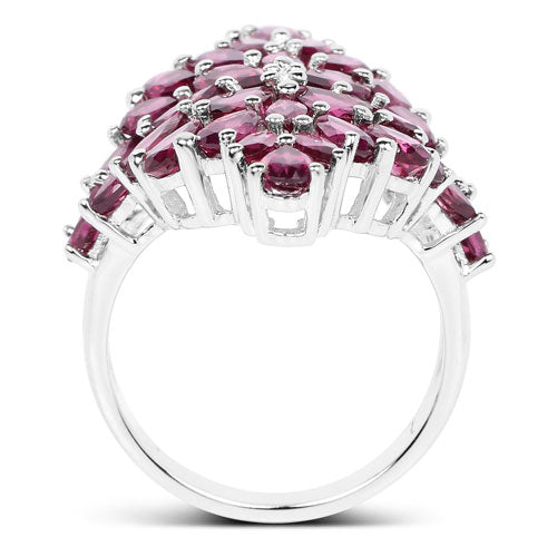 Anillo de Compromiso de Plata Esterlina con Rodolita de 7.52 Quilates