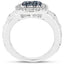 0.28 Carat Genuine Blue and White Diamond Sterling Silver Ring