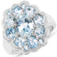 6.64 Carat Genuine Blue Topaz Sterling Silver Ring