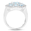 6.64 Carat Genuine Blue Topaz Sterling Silver Ring