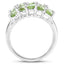 Anillo de Compromiso de Peridoto Genuino de 3.45 Quilates en Plata Esterlina .925