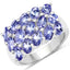 Anillo de Compromiso de Plata Esterlina con Tanzanita Genuina de 3.75 Quilates
