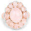Bague cocktail en morganite plaquée or rose 14K en argent sterling