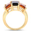 Anillo de Cuarzo Ahumado y Citrino de 8.14 Quilates Baño de Oro Amarillo de 14K