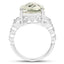 6.74 Carat Genuine Green Amethyst Sterling Silver Ring