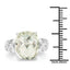 6.74 Carat Genuine Green Amethyst Sterling Silver Ring