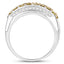 Anillo de Compromiso de Diamantes Amarillos y Blancos de 1.91 Quilates en Plata de Ley