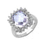 5.55 Carat Pink Amethyst & White Topaz Sterling Silver Ring