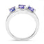 Bague de fiançailles en argent sterling avec tanzanite véritable de 1,05 carat