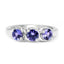 Bague de fiançailles en argent sterling avec tanzanite véritable de 1,05 carat