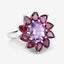Bague en argent sterling avec améthyste et rhodolite de 5,65 carats