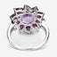 Bague en argent sterling avec améthyste et rhodolite de 5,65 carats