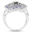 Bague en argent sterling avec topaze mystique de 2,86 carats et tanzanite