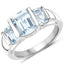 Anillo de Plata Esterlina con Topacio Azul Genuino de 3.21 Quilates