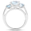 Anillo de Plata Esterlina con Topacio Azul Genuino de 3.21 Quilates