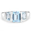 Anillo de Plata Esterlina con Topacio Azul Genuino de 3.21 Quilates