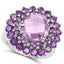 Bague en argent sterling .925 avec améthyste véritable de 8,02 carats