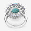 Bague de fiançailles en argent sterling Larimar et Tanzanite de 6,10 carats