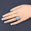 Bague de fiançailles en argent sterling Larimar et Tanzanite de 6,10 carats