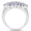 2.03 Carat Genuine Tanzanite Sterling Silver Engagement Ring