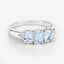 0.95 Carat Aquamarine & Diamond Sterling Silver Engagement Ring