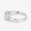 0.95 Carat Aquamarine & Diamond Sterling Silver Engagement Ring