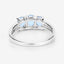 0.95 Carat Aquamarine & Diamond Sterling Silver Engagement Ring