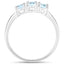 0.95 Carat Aquamarine & Diamond Sterling Silver Engagement Ring