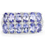 Anillo de Plata Esterlina con Tanzanita y Topacio Blanco de 3.16 Quilates