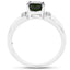 Bague en argent sterling avec chrome diopside et topaze blanche de 1,29 carat