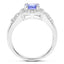 1.42 Carat Genuine Tanzanite & White Topaz Sterling Silver Ring