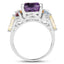 Anillo de Compromiso de Plata Esterlina de 6.30 Quilates con Múltiples Piedras Preciosas