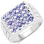 1.75 Carat Genuine Tanzanite Sterling Silver Engagement Ring
