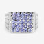 1.75 Carat Genuine Tanzanite Sterling Silver Engagement Ring