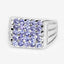1.75 Carat Genuine Tanzanite Sterling Silver Engagement Ring