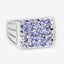 1.75 Carat Genuine Tanzanite Sterling Silver Engagement Ring