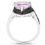 3.53 Carat Pink Amethyst & Black Spinel Sterling Silver Ring