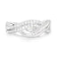 0.47 Carat Genuine White Diamond Sterling Silver Engagement Ring