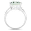 Anillo de Plata Esterlina con Amatista Verde de 10.64 Quilates y Topacio Blanco