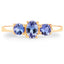 18K Yellow Gold Plated Tanzanite Sterling Silver Engagement Ring