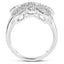 0.58 Carat Genuine White Diamond Sterling Silver Engagement Ring