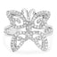 0.58 Carat Genuine White Diamond Sterling Silver Engagement Ring