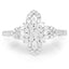 Bague de fiançailles en argent sterling avec diamant blanc véritable de 0,55 carat