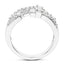 Bague en cluster de diamant blanc de 0,60 carat en argent sterling