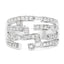 Bague en cluster de diamant blanc de 0,60 carat en argent sterling