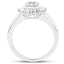 0.75 Carat Genuine White Diamond Sterling Silver Engagement Ring