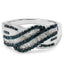 0.88 Carat Genuine Blue & White Diamond Sterling Silver Ring