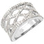 Anillo de Compromiso de Diamante Blanco Genuino de 0.92 Quilates en Plata de Ley