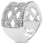 Anillo de Compromiso de Diamante Blanco Genuino de 0.92 Quilates en Plata de Ley