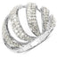 0.98 Carat White Diamond Sterling Silver Engagement Ring